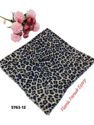 Eyfel Flamlı Pamuk Eşarp