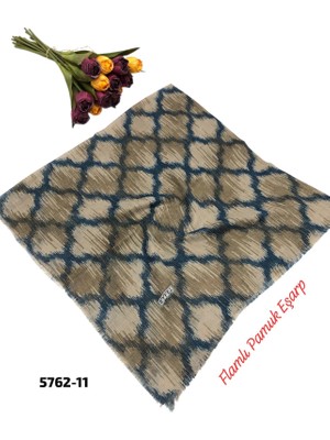 Eyfel Flamlı Pamuk Eşarp