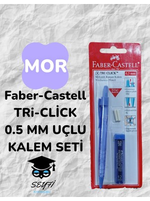 Faber-Castell Tri-Click  0.5 mm Uçlu Kalem Seti Mor Tek Ebat