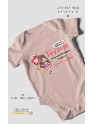 Morivo Kids Teyzeye Özel Kısa Kollu Bebek Body %100 Pamuk