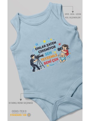 Morivo Kids Teyzeye Özel Sıfır Kollu Bebek Zıbını %100 Pamuk