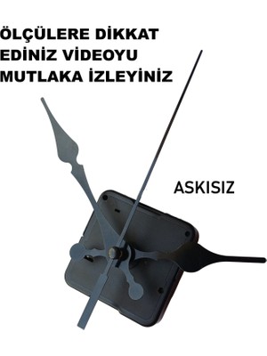 Cnr Shop Saat Mekanizması 18 mm Şaft Boyu Sessiz Çalışır Saat Makinesi Akrep-Yelkovan-Saniye-(Askısız)