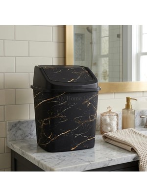 PremiumPort Pratik Kapaklı Çok Amaçlı Çöp Kovası, Mutfak, Banyo ve Ofis Için