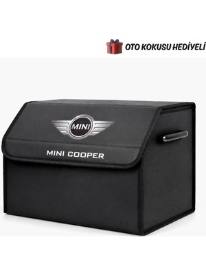 Autowise Mını Cooper Marka Logolu Oto Bagaj Organizer Çanta Oto Bagaj Çantası 2 Bölmeli Suni Deri