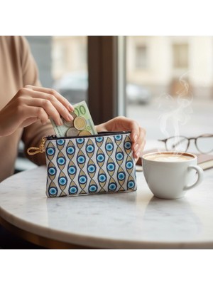 Motifli Bozuk Para Çüzdanı 15*10 cm