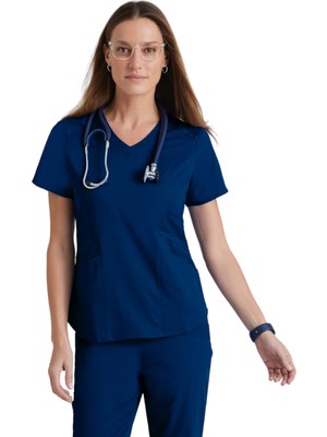 Grey’s Anatomy Moto GIT033 Medikal Giyim Doktor Scrubs Cerrahi Tek Üst Likralı Hastane Üniforması