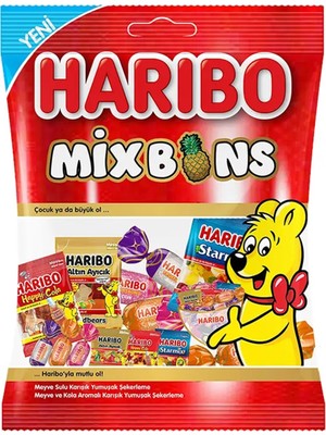 Haribo Mixbons 325 Gr. Helal Sertifikalı Meyve Sulu Yumuşak Şeker