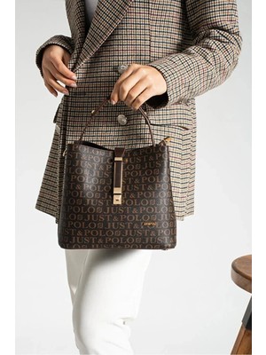 Kadın Orijinal Just Polo 4 Bölmeli Lüks El & Omuz Çantası Shoulder Bag Ebat: 25X25 cm