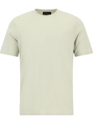 Abdullah Kiğılı Bisiklet Yaka Regular Fit Nakışlı Modal Karışımlı T-shirt
