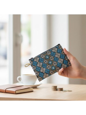 Motifli Bozuk Para Çüzdanı 15*10 cm