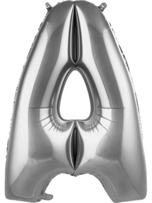 Deniz Parti A Harfi Gümüş Folyo Balon 34"- 76 cm