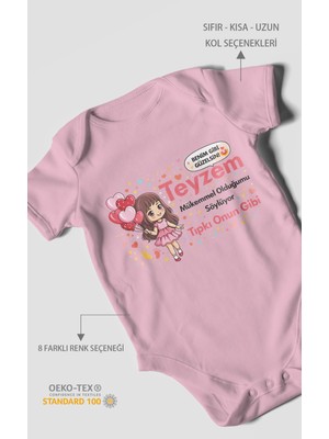 Morivo Kids Teyzeye Özel Kısa Kollu Bebek Body %100 Pamuk
