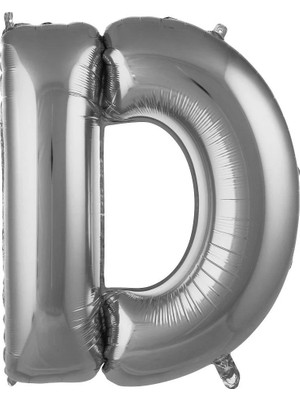Deniz Parti D Harfi Gümüş Folyo Balon 34"- 76 cm
