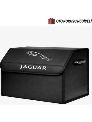 Autowise Jaguar Marka Logolu Oto Bagaj Organizer Çanta Oto Bagaj Çantası 2 Bölmeli Suni Deri