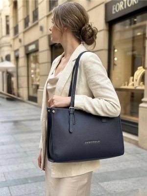 Just Polo Kadın Yeni Sezon Yumuşak Deri Büyük Boy Fermuarlı Lüks Tasarım El Çantası Shopper