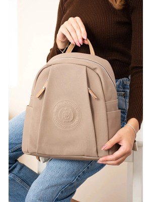 Just Polo Günlük Kombinlere Uygun Kadın Yeni Sezon Büyük Boy Sırt Çantası