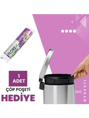 PremiumPort Paslanmaz Çelik Pedallı 30 Litre Çöp Kovası, Mutfak, Balkon, Bahçe, Restoran