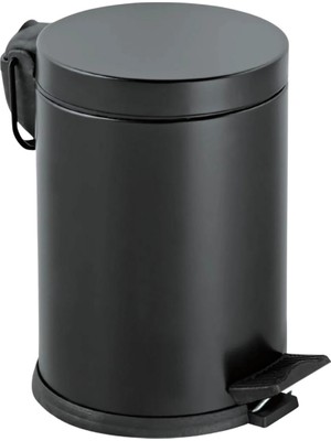 PremiumPort Şık Siyah 12 Lt Pedallı Çöp Kovası, Pratik ve Kullanışlı Tasarım