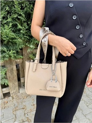 Just Polo Kadın Yeni Sezon Yumuşak Derili 4 Bölmeli Lüks El ve Omuz Çantası Shopper Ebat: 28 x 20 cm