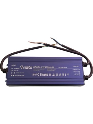 Powerr Led Aydınlatma 12 Volt 21 Amper 250 Watt Dış Mekan Metal Kasa Trafo IP67