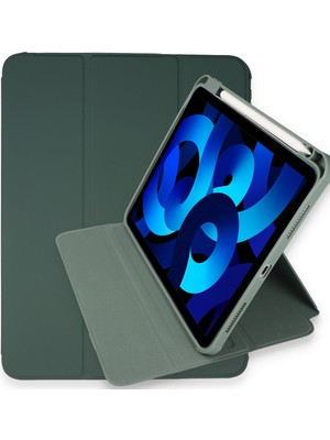 Newface Muratech New Ipad Pro 11 (2021) Kılıf Ling 360 Kalemlikli Tablet Kılıf - Koyu Yeşil