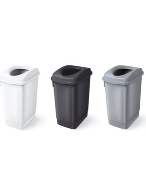 PremiumPort Pratik 27L Banyo ve Otel Atık Kutusu, 3'lü Set, Geri Dönüşüm Için Ideal