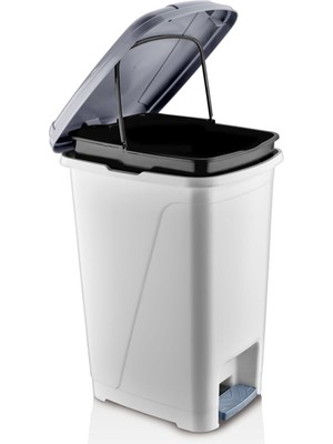 PremiumPort Pratik 25 Litre Beyaz Iç Kovalı Pedallı Çöp Kutusu