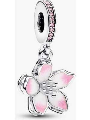 KFS Kiraz Çiçeği Sallantılı Charm 925 Ayar Gümüş