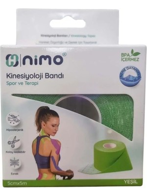 Montreal Nimo Kinesiyoloji Bandı 5CMX5M Yeşil ( 3 Adet )
