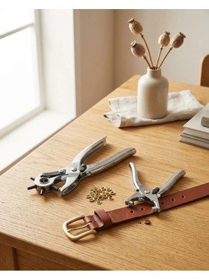 Die Grup Kemer Delme Pensesi 2li Set Deri Ürünler Için Pratik Delik Açma Aparatı