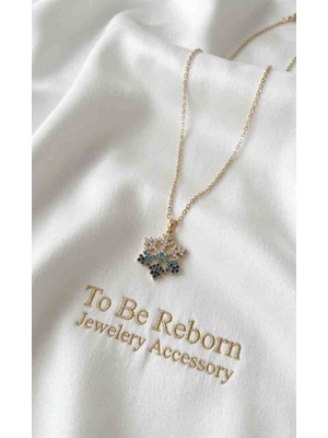 To Be Reborn Çelik Zirkon Taşlı Kar Tanesi Kolye