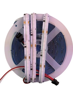 Powerr Led Aydınlatma 5 Metre 12 Volt 12 mm 432 Ledli Esnek Cob Pixel Magic Kayar Şerit LED Iç Mekan