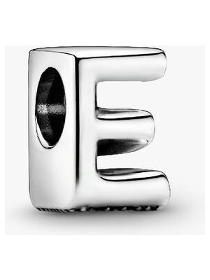 KFS E Harfi Charm 925 Ayar Gümüş