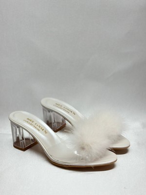 mee looa'n collection Şeffaf Tüylü Terlik