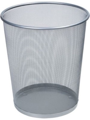 PremiumPort 10LT Gümüş Renkli Modern Tel Çöp Kovası, Şık ve Pratik Depolama Seçeneği