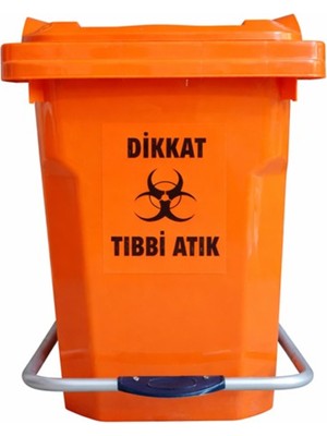 PremiumPort 60 Lt Metal Pedallı Tıbbi Atık Kovası, Güvenli ve Hygienik Kullanım