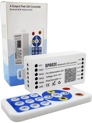 Powerr Led Aydınlatma SP602E  Argb Pixel Magic App ve Rf Kumanda Kontrol 5-24V
