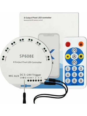 Powerr Led Aydınlatma SP608E Argb Pixel Magic App ve Rf Kumanda Kontrol 5-24V