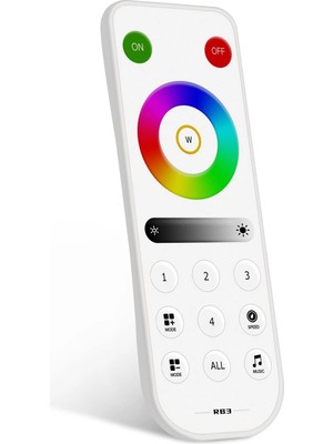 Powerr Led Aydınlatma 5V - 24V Rb3 Rgb ve Rgbw Dimmer Kontrol Uzaktan Kumanda