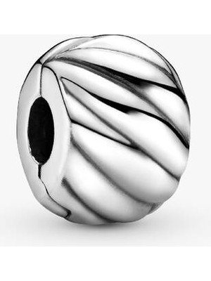 KFS Parlak Tüylü Klips Charm 925 Ayar Gümüş