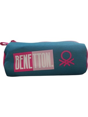 Unıted Colors Of Benetton Çift Bölmeli Turkuaz Kalem Çantası (03796)