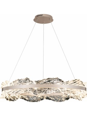 Noya Lighting Modern Avize Modelleri - Ledli Avize - Yapraklı LED Avize - Salon Oturma Odası Avizesi 60CM