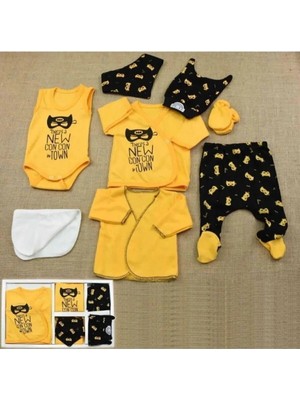 Donino Baby Hastane Çıkış Seti Batman Desenli 8’li Kutulu Erkek Bebek Yeni Doğan