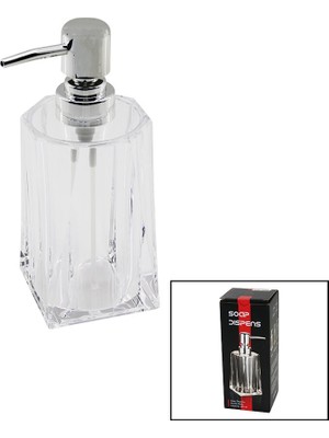 Die Grup 280ML - Uzun   Şeffaf - Mika Kristal  Sıvı Sabunluk (5501)