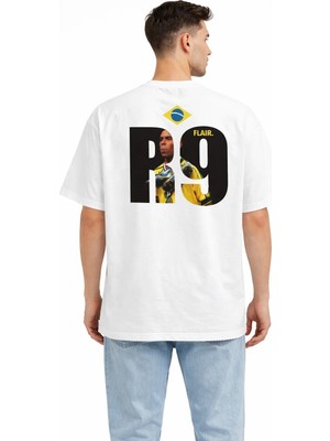 Camblys Unisexr9 Nazario World Cup Özel Tasarım Baskılı Oversize Kalın Kumaş Bol Kesim Pamuklu T-Shirt