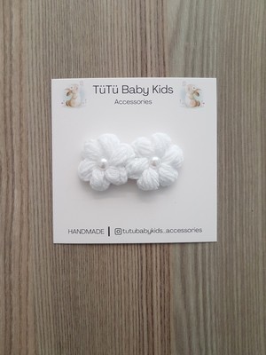 My Vintage Papatya Saçsız Bebek Tokası, Az Saçlı Kız Bebek Tokası, Çıtçıtlı Toka ( Tek )