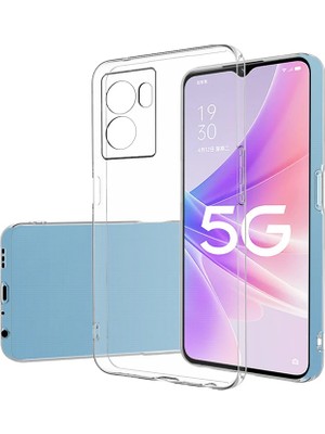 Najmaddin Ally Oppo A57 (2022) Kılıf Kamera Korumalı Ultra Ince Şeffaf Silikon KILIF-(5775) H