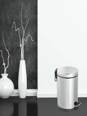 PremiumPort Şık 3 Litre Paslanmaz Çelik Pedallı Çöp Kovası, Ev ve Ofis Kullanımı