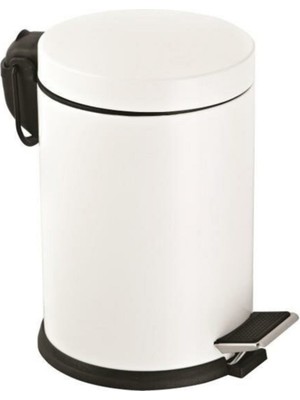 PremiumPort 16 Litre Paslanmaz Çöp Kovası, Pedallı, Beyaz, Ev ve Ofis Kullanımı