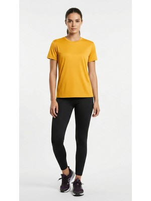Bumerangspor Kadın Fitness Pilates Koşu Antrenman Yağmurdesen  Polyester Kumaş  Tişört